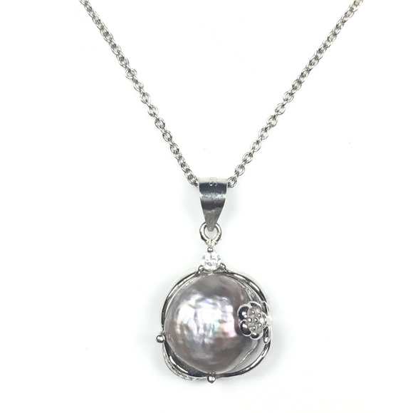 Millennial Gem Gray Baroque Pearl  Necklace - Picture 3 of 8